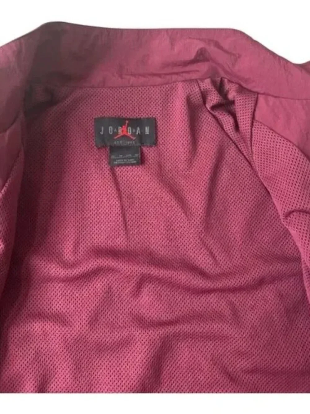 Pre-owned Nike Men's Vintage Maroon Windbreaker Flight Jacket Size XS Casual